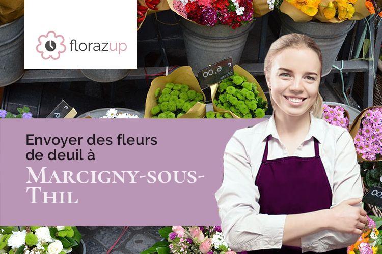 croix de fleurs pour un deuil à Marcigny-sous-Thil (Côte-d'Or/21390)