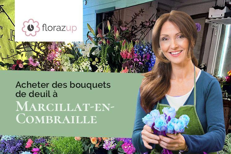 couronnes de fleurs pour un deuil à Marcillat-en-Combraille (Allier/03420)