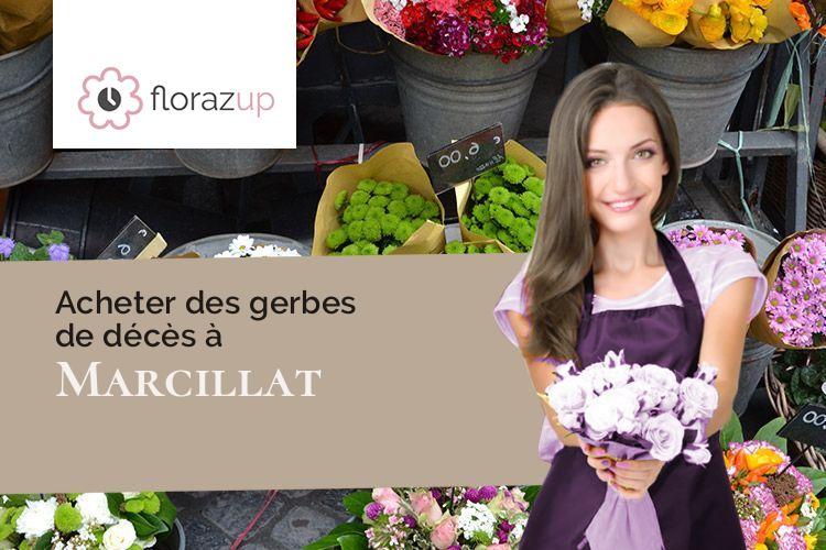 créations florales pour un enterrement à Marcillat (Puy-de-Dôme/63440)