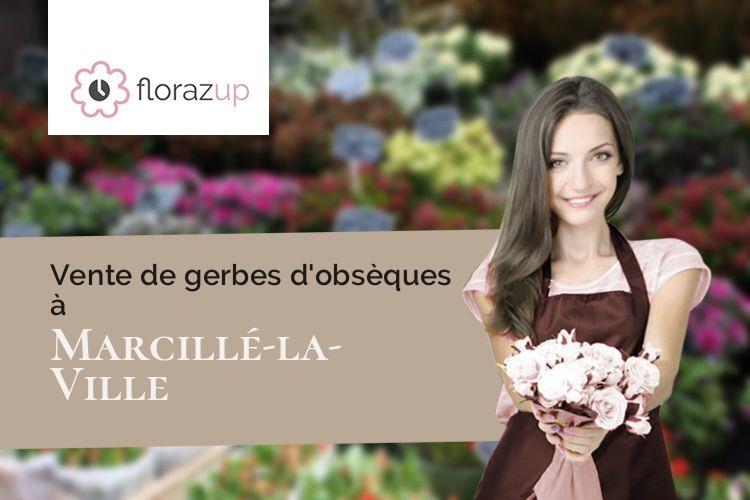 croix de fleurs pour une crémation à Marcillé-la-Ville (Mayenne/53440)