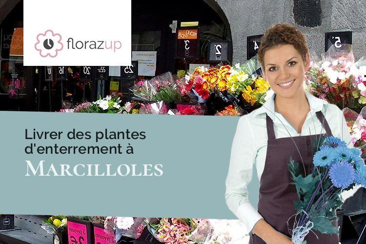 couronnes florales pour un enterrement à Marcilloles (Isère/38260)