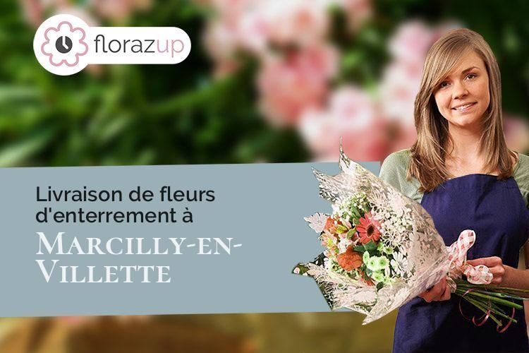 bouquets de fleurs pour un deuil à Marcilly-en-Villette (Loiret/45240)