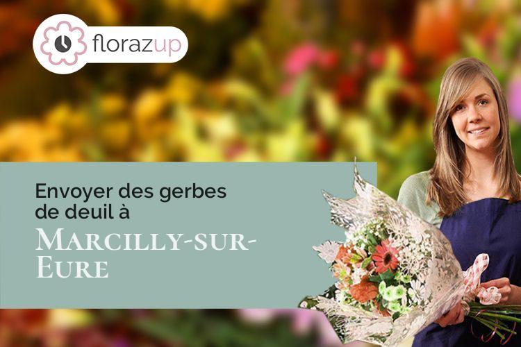 coeur de fleurs pour un décès à Marcilly-sur-Eure (Eure/27810)
