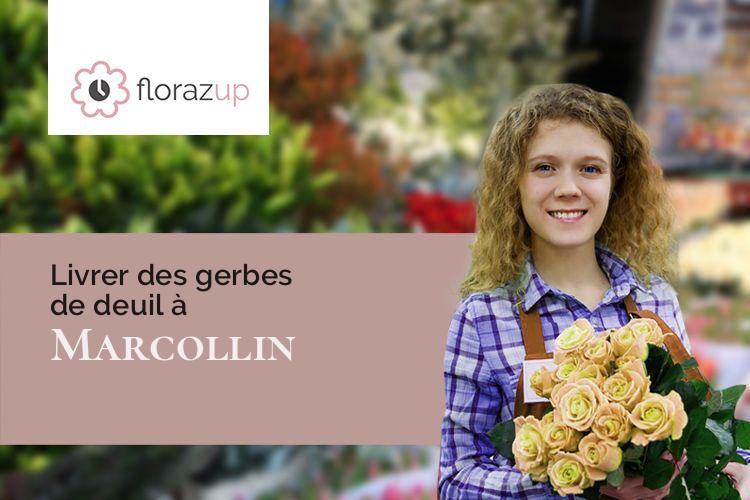 couronnes florales pour un décès à Marcollin (Isère/38270)