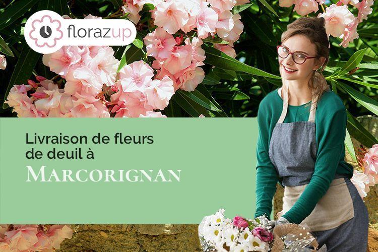 créations de fleurs pour un décès à Marcorignan (Aude/11120)