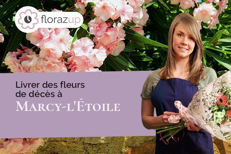 créations de fleurs pour un enterrement à Marcy-l'Étoile (Rhône/69280)