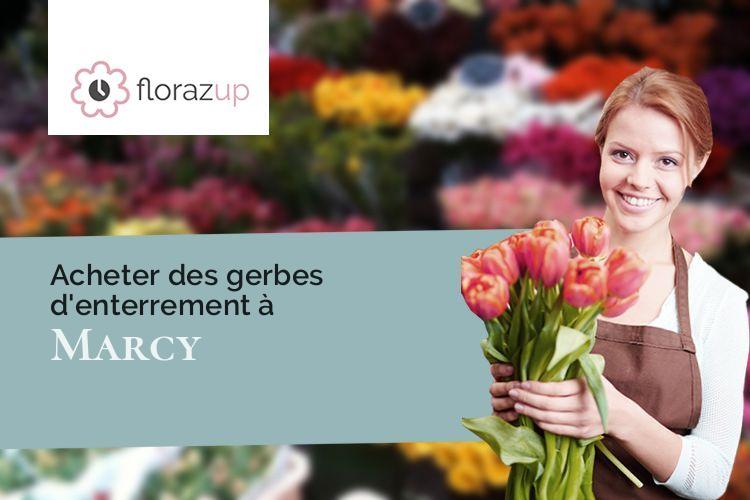 compositions de fleurs pour des obsèques à Marcy (Nièvre/58210)