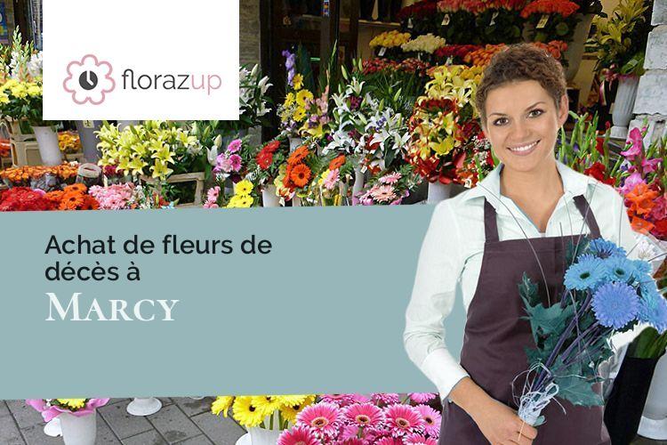 bouquets de fleurs pour des funérailles à Marcy (Rhône/69480)