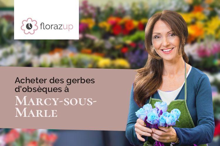 créations florales pour un décès à Marcy-sous-Marle (Aisne/02250)