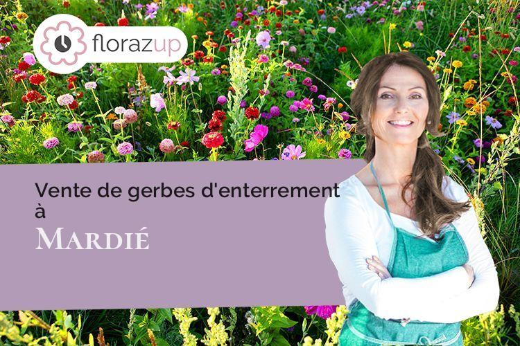 compositions de fleurs pour un décès à Mardié (Loiret/45430)