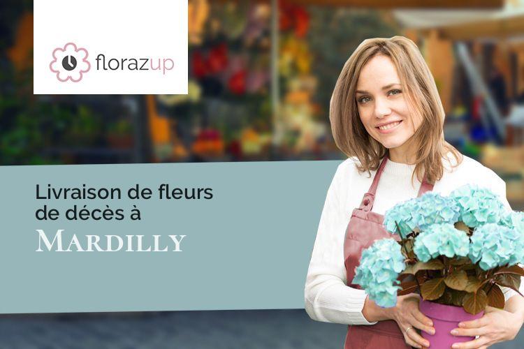 fleurs deuil pour un enterrement à Mardilly (Orne/61230)