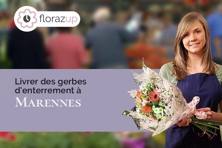 créations de fleurs pour un décès à Marennes (Rhône/69970)