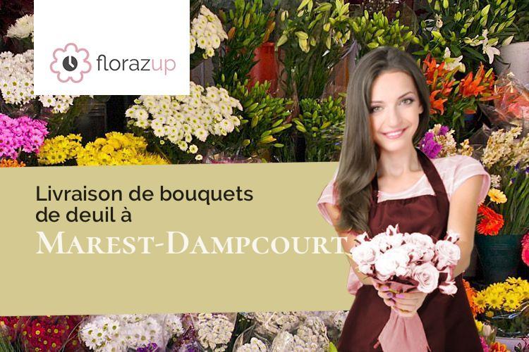 compositions florales pour un enterrement à Marest-Dampcourt (Aisne/02300)