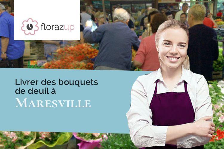 coeurs de fleurs pour un enterrement à Maresville (Pas-de-Calais/62630)