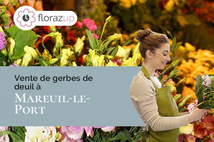couronnes florales pour des funérailles à Mareuil-le-Port (Marne/51700)