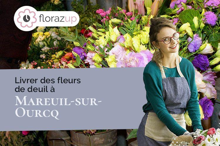 gerbes de fleurs pour un deuil à Mareuil-sur-Ourcq (Oise/60890)