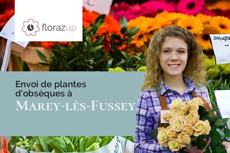 couronnes florales pour un enterrement à Marey-lès-Fussey (Côte-d'Or/21700)