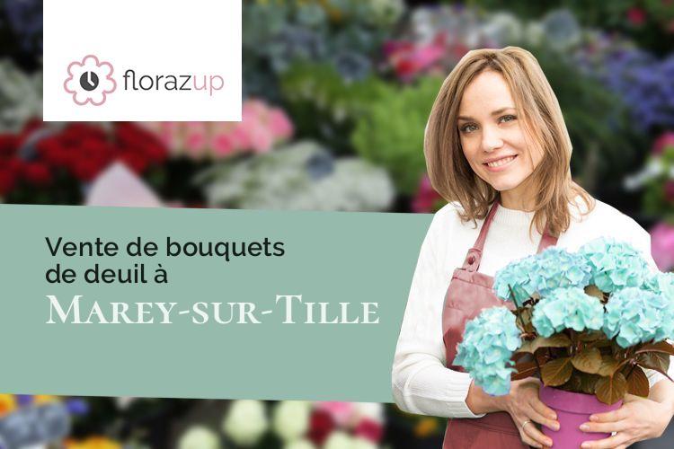 bouquets de fleurs pour des funérailles à Marey-sur-Tille (Côte-d'Or/21120)