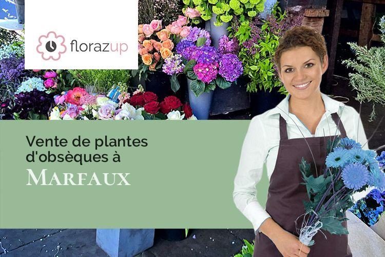 compositions florales pour des funérailles à Marfaux (Marne/51170)