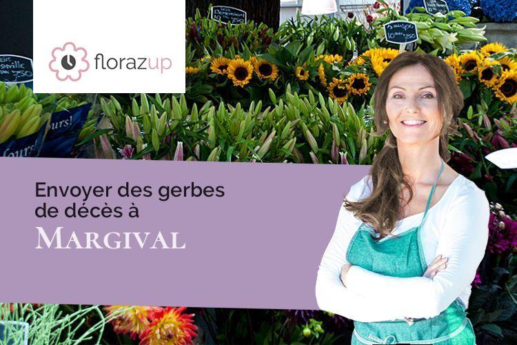 couronnes florales pour un deuil à Margival (Aisne/02880)