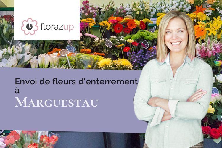couronnes florales pour des funérailles à Marguestau (Gers/32150)