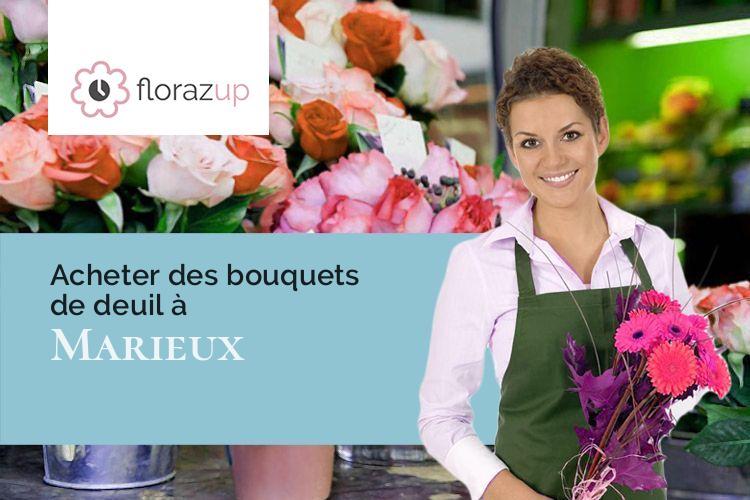 couronnes florales pour un enterrement à Marieux (Somme/80560)