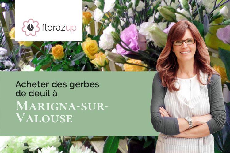 coeurs de fleurs pour des funérailles à Marigna-sur-Valouse (Jura/39240)