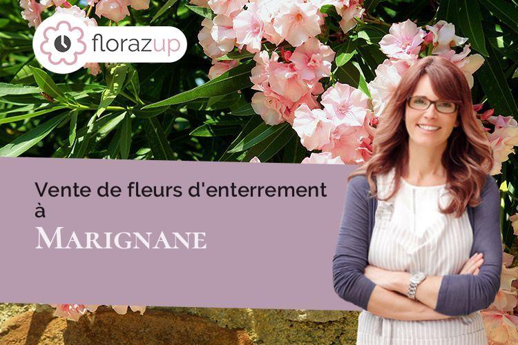couronnes florales pour des funérailles à Marignane (Bouches-du-Rhône/13700)