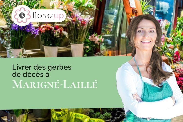 gerbes de fleurs pour un enterrement à Marigné-Laillé (Sarthe/72220)