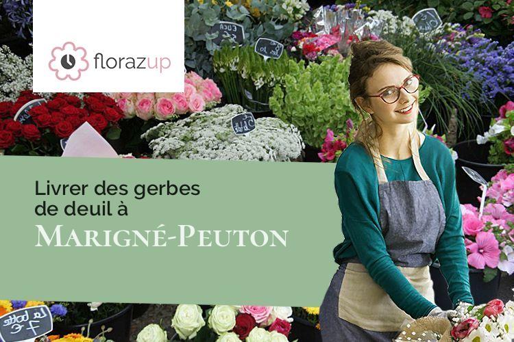 couronnes florales pour un deuil à Marigné-Peuton (Mayenne/53200)