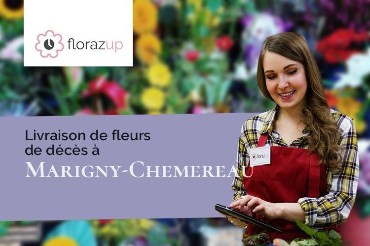 coeurs de fleurs pour des funérailles à Marigny-Chemereau (Vienne/86370)