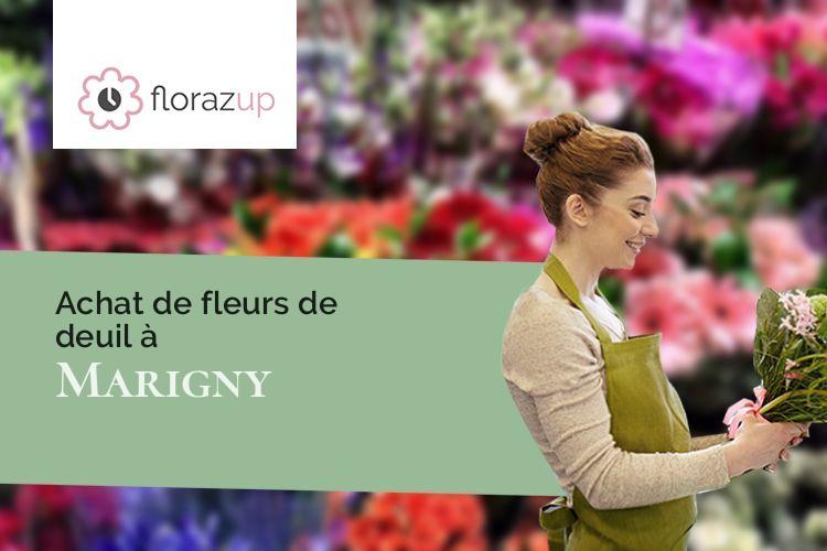 compositions de fleurs pour un enterrement à Marigny (Deux-Sèvres/79360)