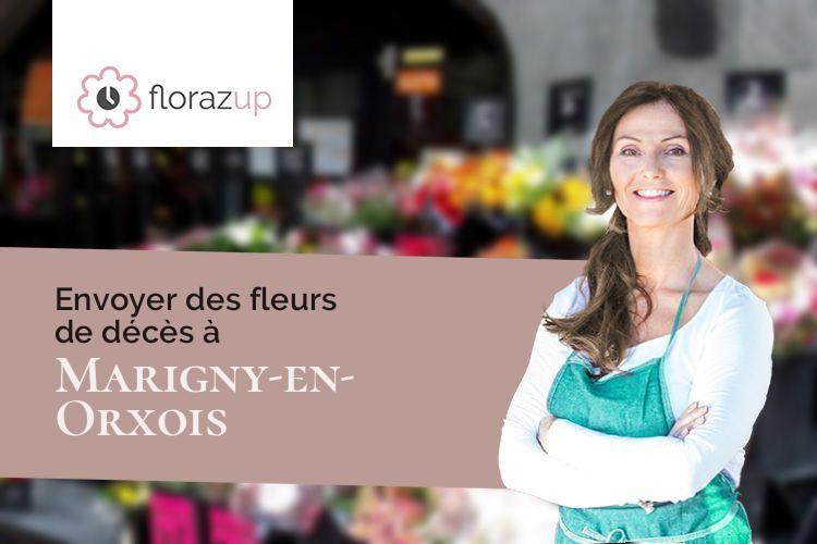 compositions de fleurs pour un deuil à Marigny-en-Orxois (Aisne/02810)