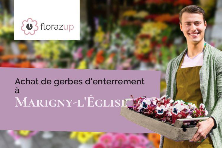 créations florales pour des obsèques à Marigny-l'Église (Nièvre/58140)