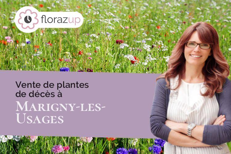 croix de fleurs pour un décès à Marigny-les-Usages (Loiret/45760)