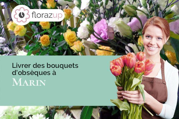 coeur de fleurs pour un enterrement à Marin (Haute-Savoie/74200)