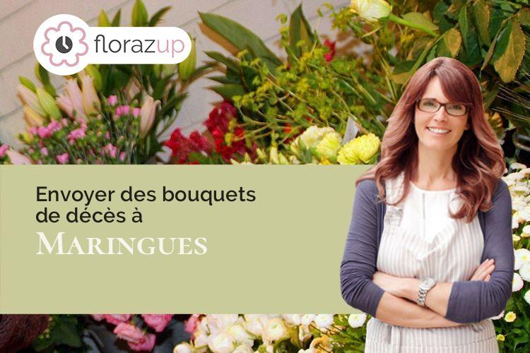 bouquets de fleurs pour un enterrement à Maringues (Puy-de-Dôme/63350)