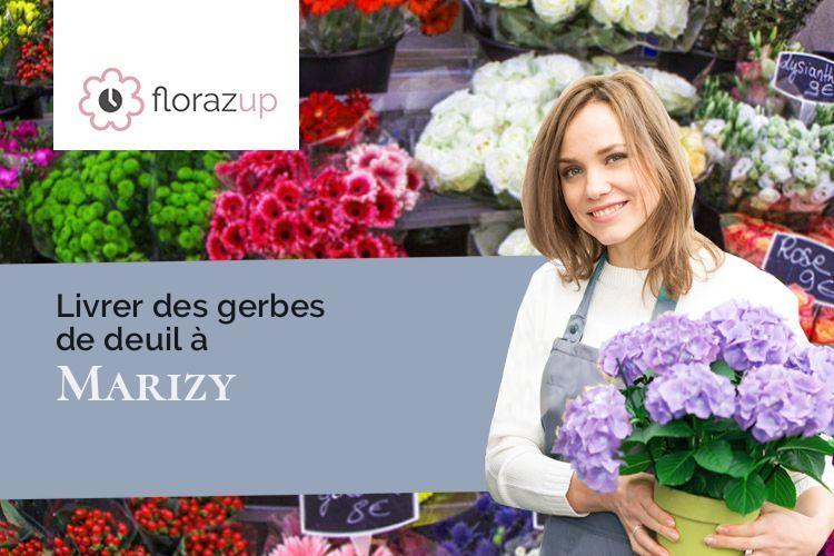 créations florales pour des funérailles à Marizy (Saône-et-Loire/71220)