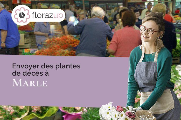 compositions de fleurs pour des funérailles à Marle (Aisne/02250)