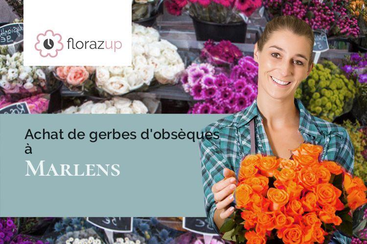 couronnes de fleurs pour des obsèques à Marlens (Haute-Savoie/74210)