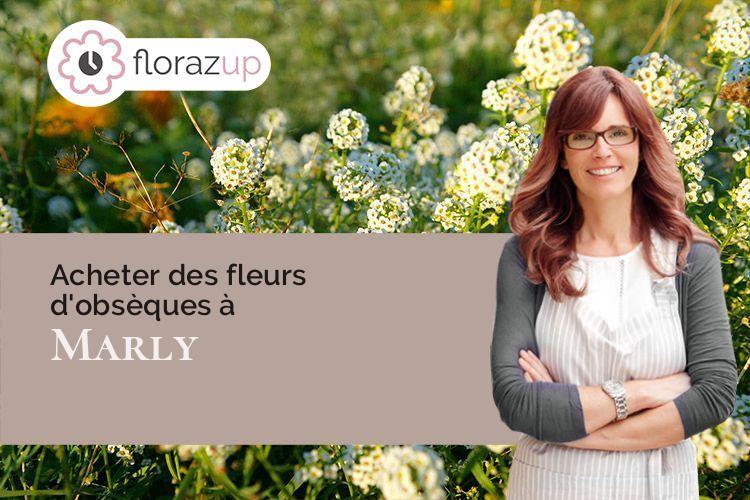 coeur de fleurs pour une crémation à Marly (Moselle/57155)