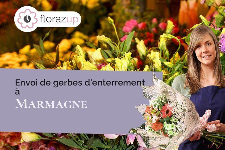 gerbes de fleurs pour un deuil à Marmagne (Saône-et-Loire/71710)