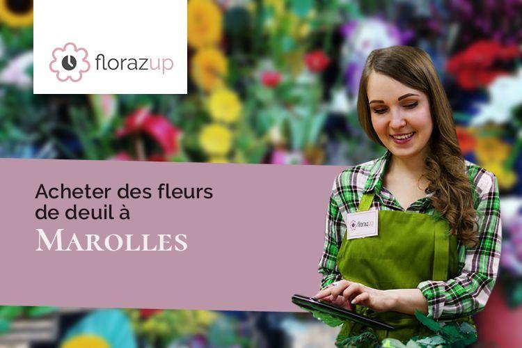 créations florales pour un décès à Marolles (Oise/60890)