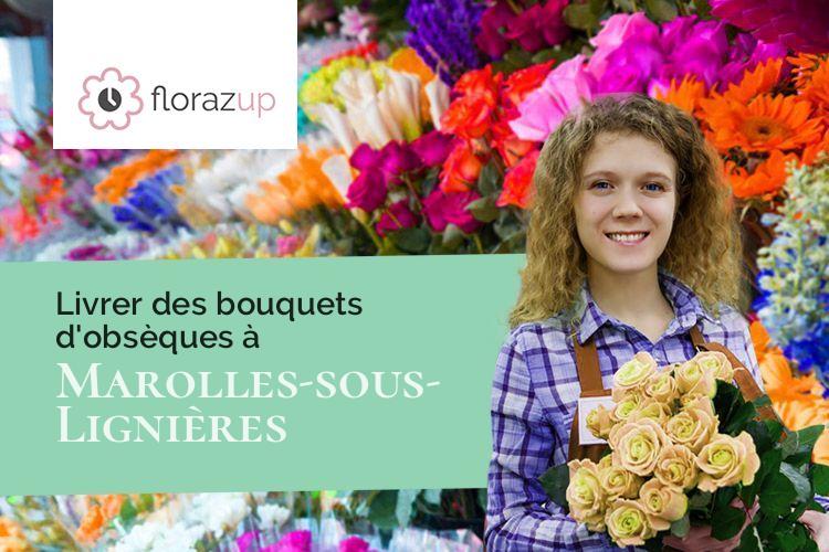 créations florales pour des obsèques à Marolles-sous-Lignières (Aube/10130)