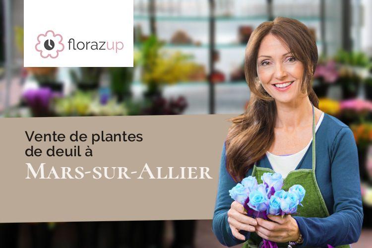 créations florales pour des funérailles à Mars-sur-Allier (Nièvre/58240)