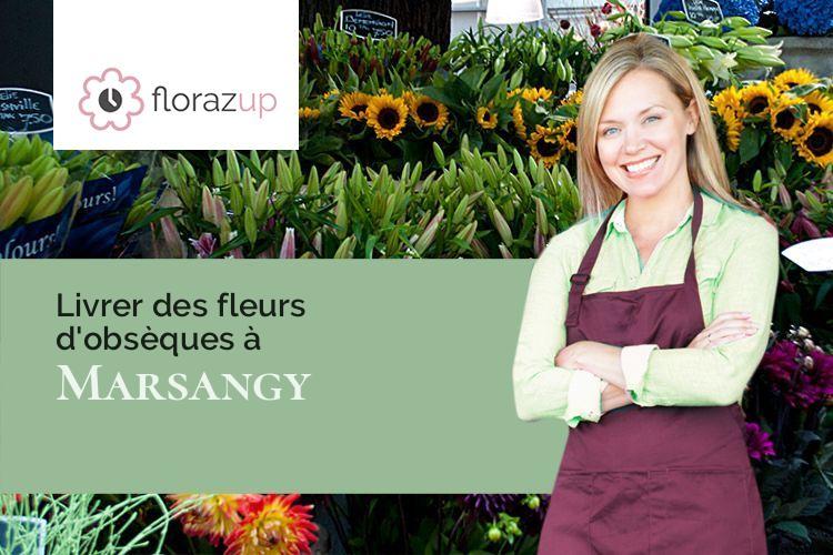 coupes de fleurs pour un décès à Marsangy (Yonne/89500)