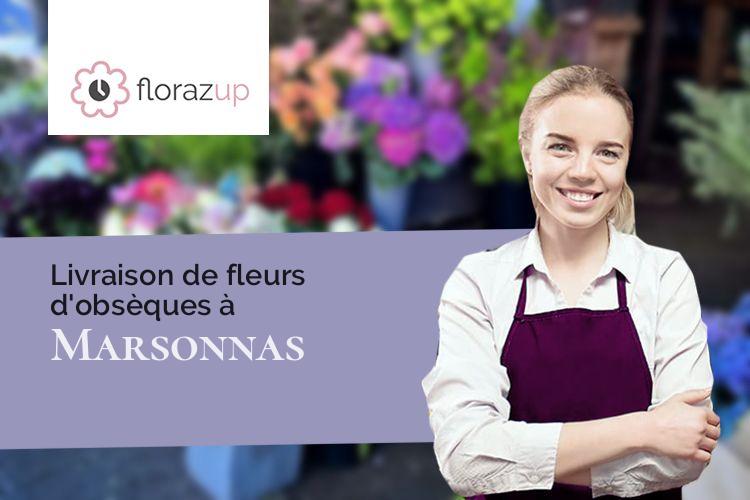 créations florales pour des funérailles à Marsonnas (Ain/01340)