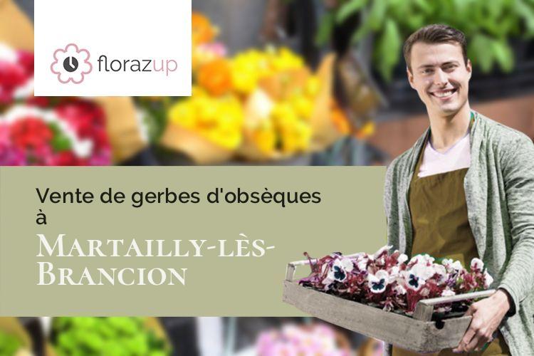 couronnes florales pour un deuil à Martailly-lès-Brancion (Saône-et-Loire/71700)