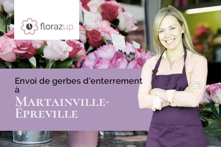 coeurs de fleurs pour des obsèques à Martainville-Épreville (Seine-Maritime/76116)