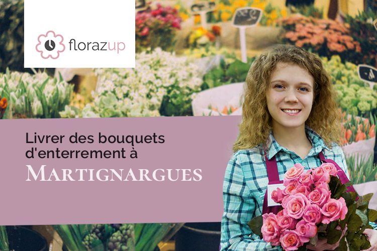 couronnes florales pour un décès à Martignargues (Gard/30360)